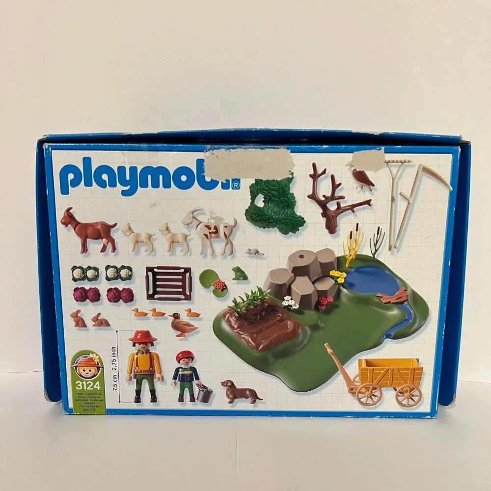 Playmobil Lot Farm Super Set 3124, Children’s Pony Wagon 3118, & Milk Maid 3007